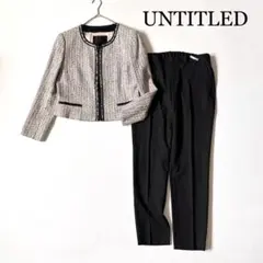 2401.2316y美品 アンタイトル フォーマル2点セット 大きいサイズ