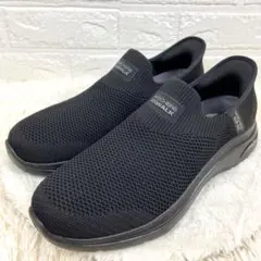 未使用級 スケッチャーズ スリップインズ スニーカー メッシュ ブラック 黒色