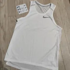 NIKE ナイキ ドライフィット マイラー ランニング タンクトップ 白 S