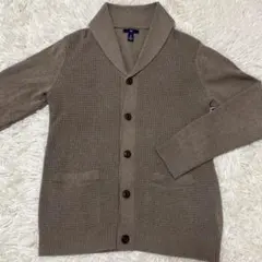 ベージュ ニット カーディガン 長袖 ポロラルフローレン ショールカラー GAP