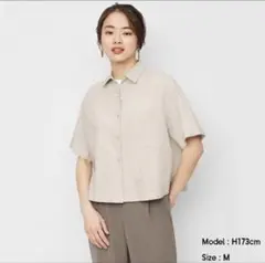 GUリネン ベージュ　セットアップ　XL