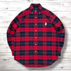 ラルフローレン 長袖シャツ ポロベア チェック 赤 S 1710