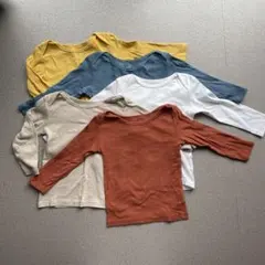 H&M オーガニックコットン ベビーシャツ 5色セット