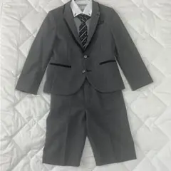 ELLE エルアンノアール　130 男の子　フォーマルスーツ4点セット　グレー