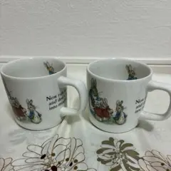 【希少】美品　 Wedgwood ピーターラビット 旧刻印 英国製 マグカップ