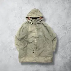 80sヴィンテージダックパーカーダックジャケットカーキ鬼フェードL〜XL相当古着
