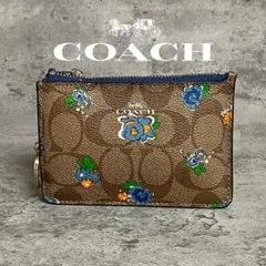 ✨極美品✨ COACH コーチ コインケース キーリング シグネチャー 花柄
