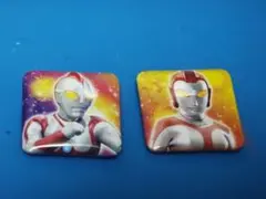 비매품 ウルトラマン80 ユリアン スクエア缶バッジ 2개 세트