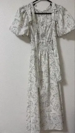 OLIVE des OLIVE 花柄リボン付きワンピース