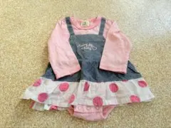 ベベ　ドット柄ロンパース 70 BEBE