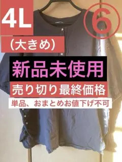 《売り切り最終価格》（大きいサイズ）⑥colopucaグレー色半袖チュニック