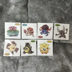 《当時物・未使用品》ポケモンパンシール第4弾7枚セット◇フシギバナキングラー