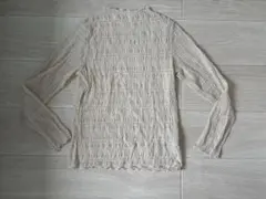 【美品】GU ジーユー　シアーシャーリングT 長袖　Lサイズ　ベージュ