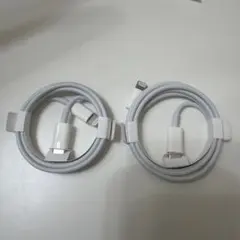 iPhoneアクセサリー Lighting-TypeCケーブル×2
