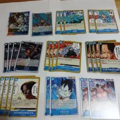 ワンピースカード　デッキパーツ青　白ひげ海賊団　約60枚