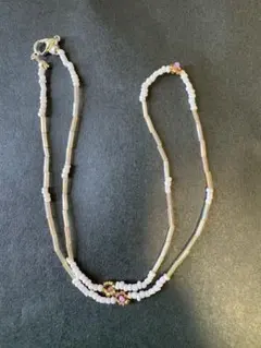 【最終値下げ】 ホワイトビーズ ネックレス