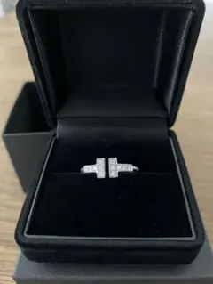 Tiffany tワイヤーダイヤリング ホワイトゴールド