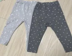 UNIQLO しまむら　レギンス 2枚セット 90cm 10分丈