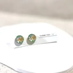 水辺の花珠《ピアス》 ※樹脂パーツに変更可能