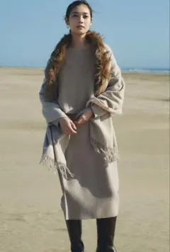 23区　ファー付きストール