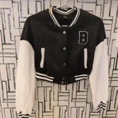 SHEIN スタジャン ブラック ホワイト