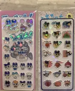 【激安セール】ラメ入りアクリルシール たまごっち　2枚セット