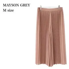 梅頌格蕾/闊腿褲/百褶/鬆緊腰/寬鬆/M/灰粉色