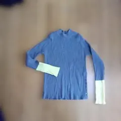 ★美品★DISCOAT グレーリブ編みセーター