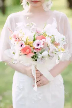 ウェディングブーケ　アーティシャルフラワー