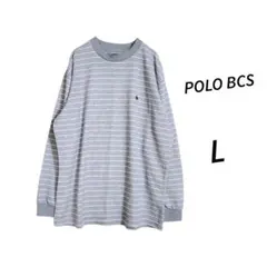ポロビーシーエス ☆ グレー ボーダー柄 ルームウェア L パジャマ 薄手