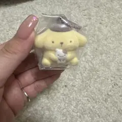 サンリオ　ふわふわフロッキーマスコット　ポムポムプリン