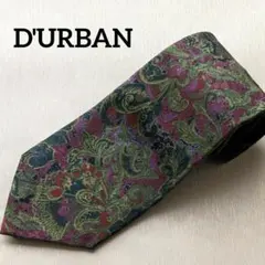 【美品】D'URBAN ダーバンネクタイ 紫 ワイン ボルドー マルチカラー