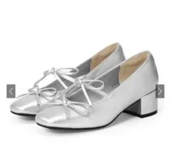 GRL ダブルリボンローヒールパンプス