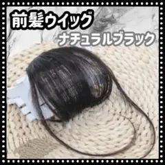 前髪ウィッグ　ブラック　黒　シースルー　サイドバング 部分ウィッグ　コスプレ w
