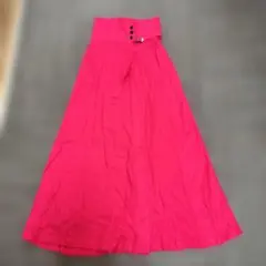 nano&co 濃いピンク フレアスカート ベルト付き 36