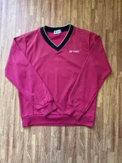 YONEX ピンク　Vネック 長袖ウェア SSトレーナー練習着　ヨネックス上着
