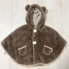 『あんこ様専用』petit main くま耳 ポンチョ ブラウン 2way