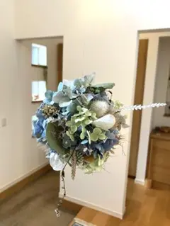 秋色紫陽花＊アナベル＊スモークツリー＊ルナリアのフライングボール