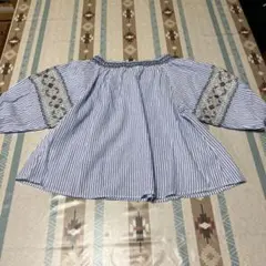 しのぶ様専用★ニコアンド★レディーストップスストライプブラウス