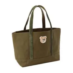 オールドテディ ワッペントートバッグ ダークグリーン カーキ 大