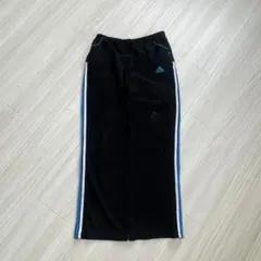 00s adidas Y2K バギー トラックパンツ ワイド ストレート 黒 青