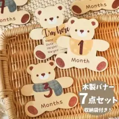 木製レターバナー マンスリーカード マンスリー 月齢フォト 記念日 行事