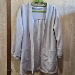 grove ラメ入りニットカーディガン グレー Mサイズ