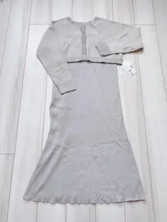 【新品】 LOWRYSFARM ニットレイヤードワンピース ニットワンピース