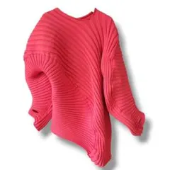 イッセイミヤケ　美品　変形　ポリエステルニット　トップス　チュニック　サイズ2のサムネイル