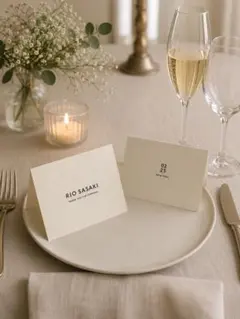 高級マーメイド紙 席札 上質ウェディング 可愛い 結婚式 オシャレ メニュー