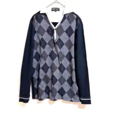 BEAMS HEARTアーガイル長袖カットソーMBEAMS ダイヤモンド柄のサムネイル