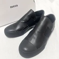【未使用】ZUCCa ズッカ　ベルテッドスニーカー　スリッポン　ブラック　Sのサムネイル