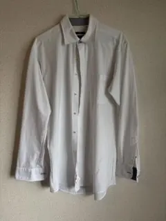 長袖 ビジネスシャツ ホワイト Lサイズのサムネイル