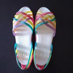 【crocs】ワラチェ フラット サンダル【W5】